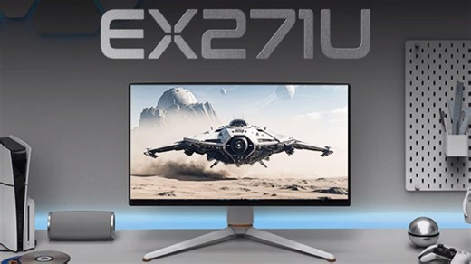 明基EX271U 莫比乌斯MOBIUZ 27英寸4K165HZ IPS/HDR400/eARC 3A游戏显示器