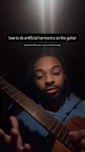 B5 🎸 on Instagram: "heres a simple way to do artificial harmonics on any guitar #guitar #harmonics #lesson #tutorial #guide #easy"