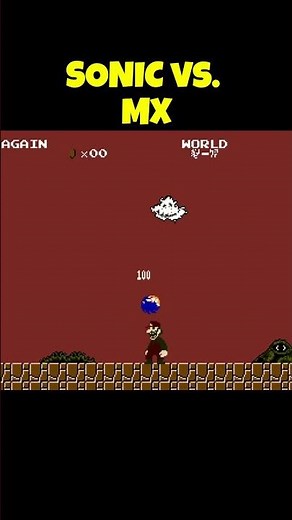 SONIC Plays TAG with MX 😂 Mario '85 #mario #supermario #supermariobros #shorts #scary #horrorgaming