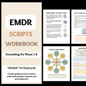 60 EMDR Worksheets Phase 1-8 Therapists Workbook, EMDR Scripts Eye Movement Integration Trauma Coping Skills Therapy Psychotherapy Resources - Etsy