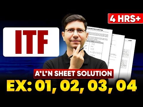 Inverse Trigonometric Functions | ITF Module Ex O1, O2, O3, O4 (ALN SHEET) Solutions by MC Sir #jee