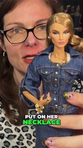 Doll Outfit Reveal: Chic Jeans & Adorable Necklace! #shorts