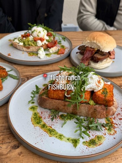this place has been on my list for ages, and it was so worth the wait 🤩 flight ranch is located on fishburn airfield, which is still a working airfield, which makes it such a cool spot for all of the plane (and brunch) lovers 🛫 🥑 good morning *specials menu* 🍅 rise ’n’ shine 🥓 bacon and sausage sandwich i’ll definitely be going back, and if you haven’t already, you are missing out! they also serve sandwiches which look insane 🥪 one to add to your list straight way 💚 #fyp #flightranchcafe 
