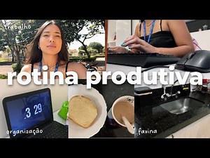 VLOG MINHA ROTINA PRODUTIVA | trabalho, dona de casa, faxina, organização, banho✨ | Eduarda Mariano