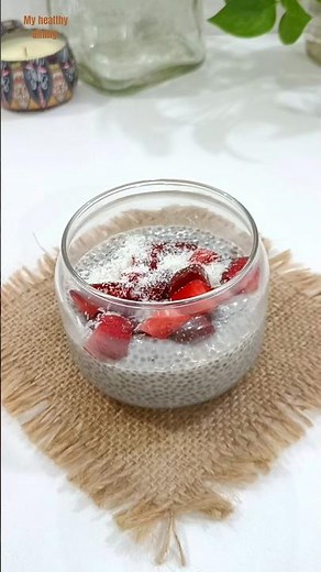 Overnight chia pudding breakfast #recipe