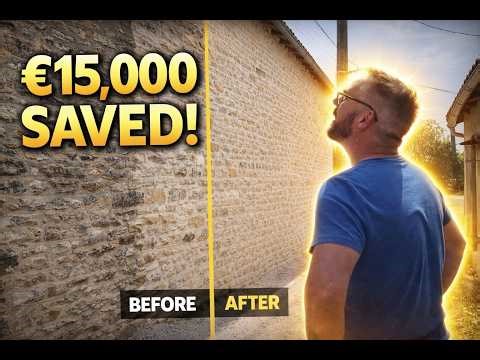 I Finished Repointing My Stone Wall ALONE 🇫🇷 | 1 Month DIY Transformation (Saved €15,000!)