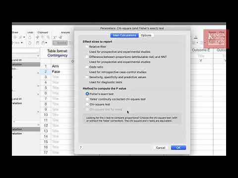 How to do a Chi square or Fisher’s exact test in GraphPad Prism