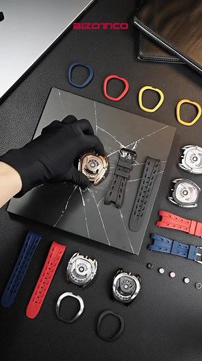 The Tsar Bomba Reactor: Your watch, your way. Mix, match, and unleash your inner stylist with interchangeable bezels, straps, and crowns. Explore the collection from the link in bio. #Bizotico #TsarBombaWatches #Interchangable #IndiaWatches #LuxuryWatches #MenStyle | Bizotico Luxury Watches & Accessories