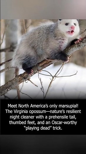 Meet "The Virginia opossum" #wildlife #facts #shorts