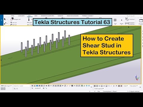 Tekla Structures Tutorial 63 | How to Create Shear Stud in Tekla Structures