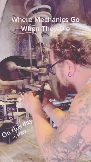 Where mechanics go. Throwback to this viral video. The furthest back i could find for the original audio/poem was a dude that goes by rocko123 but not sure if thats the true creator. #mechaniclife #poem #howto #automotive #carguy | Carl's Garage