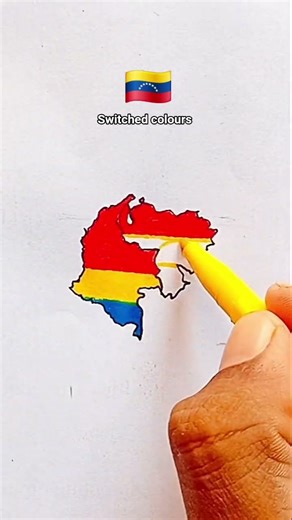 Draw Flag Map of Venezuela 🇻🇪 #venezuela