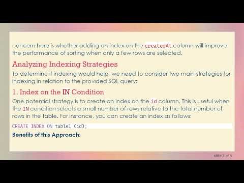 Does index Help SQL Select Sorting Performance?