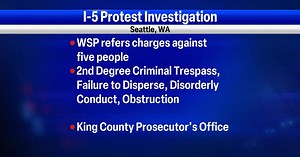 Protestors charged after blocking I-5 in downtown Seattle