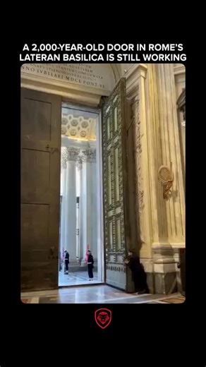 VALUETAINMENT on Instagram: "The bronze door of Rome’s Lateran Basilica has been in continuous use for nearly 2,000 years, predating the formation of most modern nation-states and still functioning today. The ancient door stands as a rare surviving example of Roman-era engineering and craftsmanship, highlighting the durability of materials and construction techniques that have endured across centuries of political and historical change. Follow @valuetainment for more."