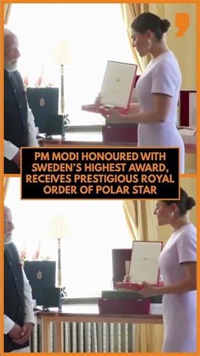 PM Modi Receives Sweden’s Royal Order Of The Polar Star