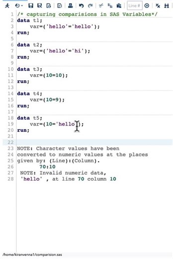 Capturing comparisons in SAS Variables #sas