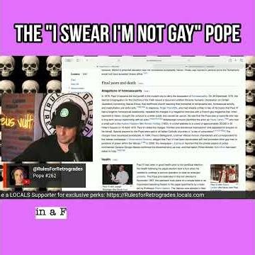 The "I swear I'm NOT Gay!" Pope #geopolitics #podcast #churchhistory