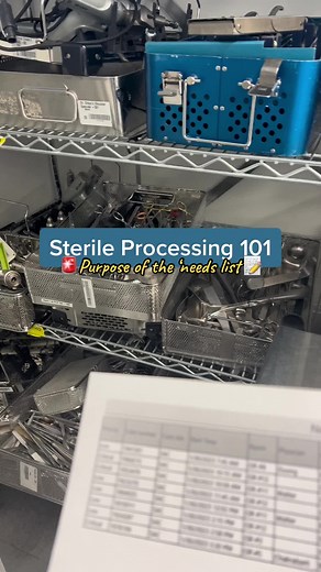 The needs list allows sterile processing technicians to focus on priority instrument trays for patient procedures and surgeries. It helps prioritize requests, manage intricate procedural set-ups, and schedule technicians to match with the needs of the operating room. The list can also keep track of the inventory of supplies and instruments, and help maintain inventory levels. It is all part of an effort to ensure surgeons, nurses and anesthesiologists have everything they need to perform the pro