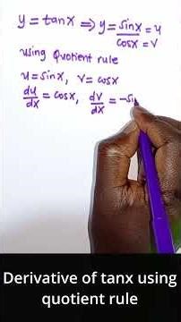 differentiating tanx using quotient rule