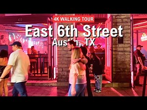 AUSTIN East Sixth Street Clubs and Nightlife 🇺🇸 Walk Texas 4K 2024