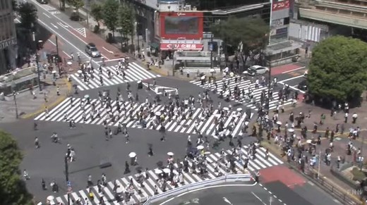 渋谷スクランブル交差点 ライブカメラと雨雲レーダー/東京都渋谷区
