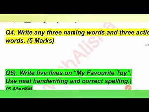 Class 2 English Sample Question Paper (2025)/ English Grammar Question Answer