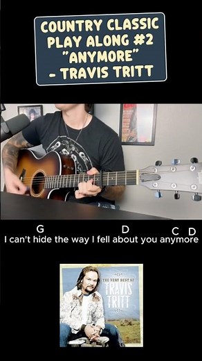"Anymore" Travis Tritt Easy Guitar Lesson #guitarlesson #guitar #acousticguitar #classiccountry #fy