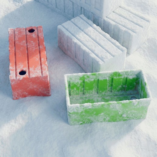Geometric Snow Brick Mold | Igloo & Sandcastle Builder