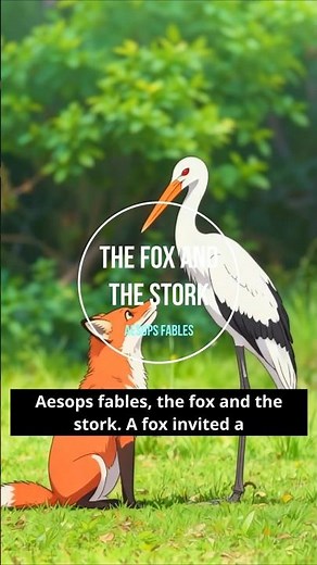 Aesops Fables - The Fox and the Stork #audio #audiobook #poetry #reading #fyp #foryou #story #fable