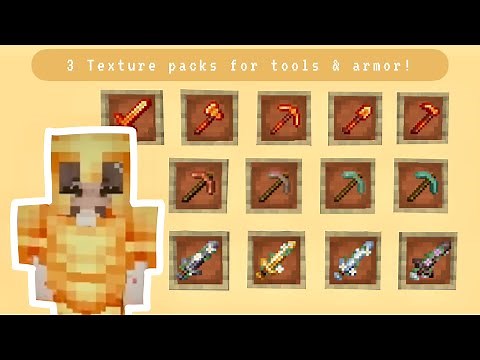 3 Minecraft Texture Packs for Tools and Armor! 🛠️