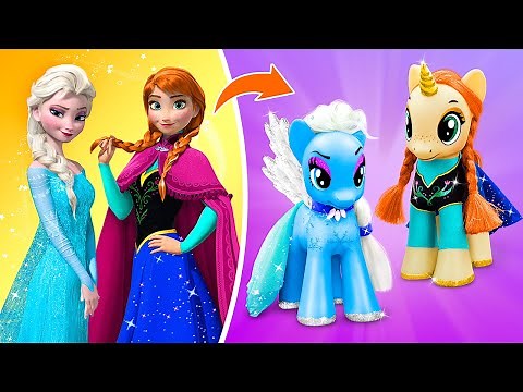 Elsa dan Anna Menjadi Kuda Poni / 10 Kreasi Boneka Frozen