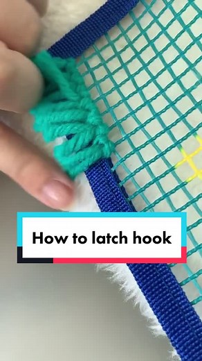 How to latch hook 🧶 #gifted by #playmonster #latchhook #latchhookrug #crafty #howto