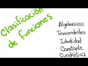 Clasificación de funciones (identidad, lineal, constante, cuadrática)