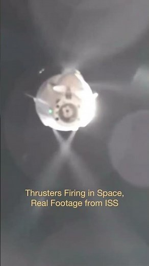 Thrusters Firing in space by SpaceX's CRS 25 Dragon Spacecraft.