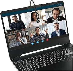 USB Center Webcam for PC - Built in Microphone Eye Cam, Auto Focus 2MP Middle Screen Cam