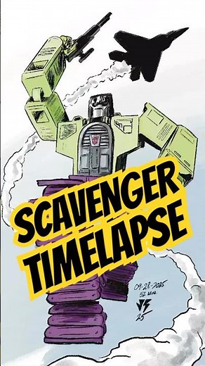 #transformers #scavenger #drawing #timelapse
