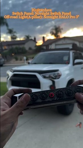 Novsight HALO Pro Off-road 3" LED Pod Lights at the A-pillar, Simple installation and control