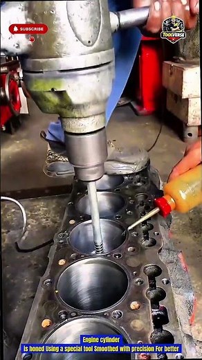 Maximum Precision! Engine Cylinder Honing Process Boosts Performance and Efficiency #tools
