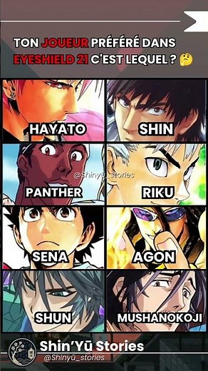 🏈 WHO IS YOUR FAVORITE PLAYER IN EYESHIELD 21? 🏈