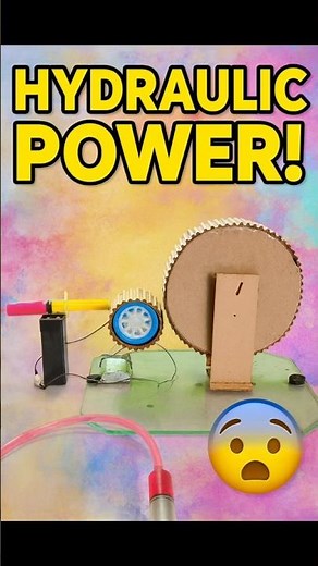 Mind-Blowing Hydraulic Gear System! 🚀 DIY Science Project #Shorts