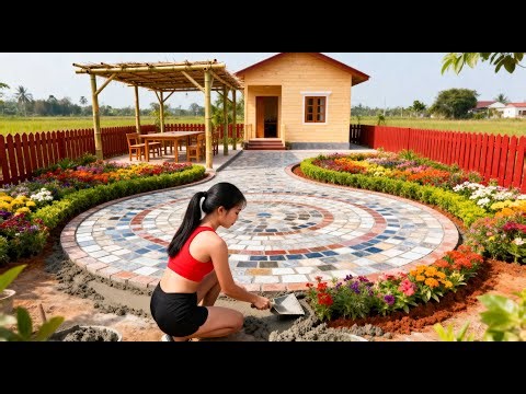 【DIY建築】少女が巧みな手作業で美しいキャンパスを作り上げた| Young Girl Built a Beautiful Campus with Her Skillful Hands