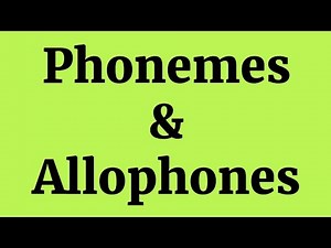 Phonemes & Allophones (BS English Course Phonetics & Phonology Q:1 of 2nd Paper)