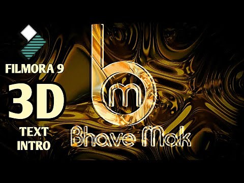 FILMORA 9 | 3D Text | Filmora 3d gold text intro | filmora 3d silver intro | Filmora Tutorial