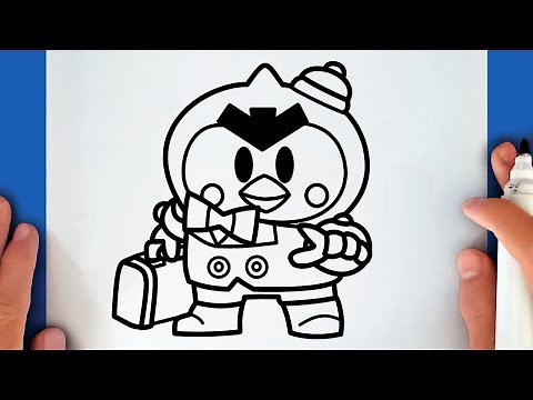 HOW TO DRAW MR. P FROM BRAWL STARS