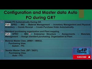 06.17) Auto Purchase order while doing GR for Non-Ordered Material. (S4 HANA / ECC). #sap #sapmm