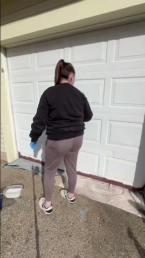Painting a Rusted Garage Door