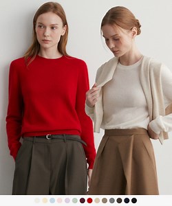 수아레 우먼(SUARE WOMEN) [보라끌레르X수아레](우먼)캐시미어 100 홀가먼트 니트 - 14 COLOR - 사이즈 & 후기 | 무신사