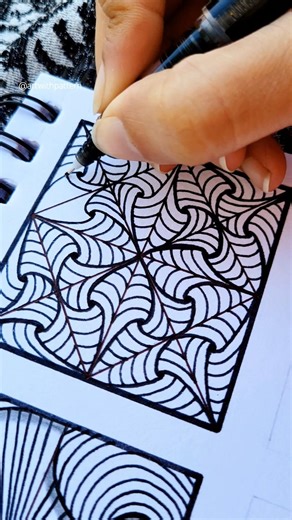 Step by step zentangle doodle design.#viral #art #exclusivepatterns #trending #zentangle #doodle#art