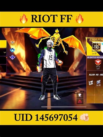 🔥 RIOT FF UID 🔥|| #riotff #uid #shorts #freefire ||